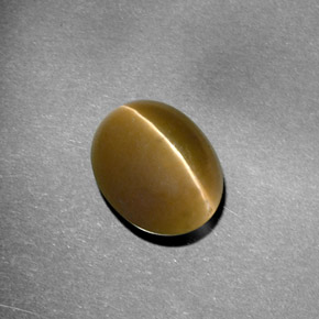 Cat's eye apatite verde natural de 5,72 ct, transparente, transparente / translúcido