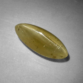 Apatita Ojo de Gato Verde amarillo natural de 3.69 ct, Marquesa, Translúcido