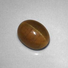 Cat's eye apatite amarillo natural de 2,85 ct, transparente, transparente / translúcido