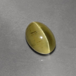 Apatita ojo de gato verde dorado natural de 1,47 ct, transparente, transparente / translúcido