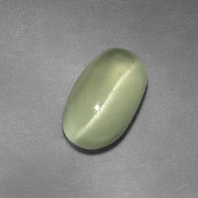 Cat's eye apatite verde natural de 1,64 ct, transparente, transparente / translúcido