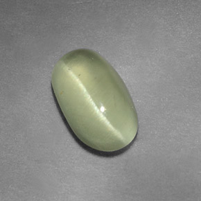Cat's eye apatite verde natural de 1,64 ct, transparente, transparente / translúcido