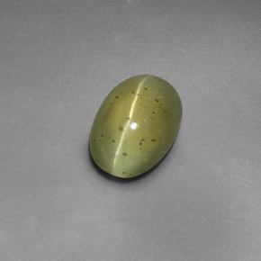 Apatita Ojo de Gato Verde dorado natural de 2.58 ct, Transparente, Transparente / Translúcido