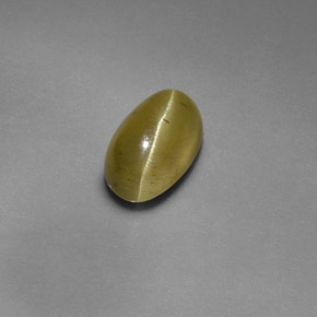 Apatita Ojo de Gato Verde dorado natural de 1.94 ct, Transparente, Transparente / Translúcido