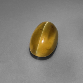 Apatita ojo de gato verde dorado natural de 4,12 ct, transparente, transparente / translúcido