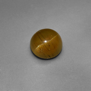 Cat's eye apatite verde natural de 1,47 ct, corte redondo, translúcido