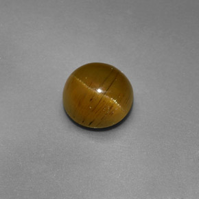Cat's eye apatite verde natural de 1,47 ct, corte redondo, translúcido