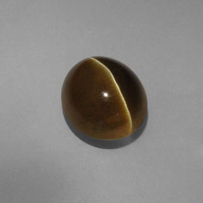 Apatita Ojo de Gato Verde dorado natural de 6.36 ct, Transparente, Transparente / Translúcido