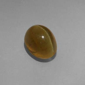 Apatita Ojo de Gato Verde dorado natural de 3.56 ct, Transparente, Transparente / Translúcido