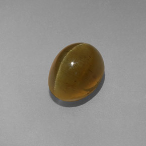 Apatita Ojo de Gato Verde dorado natural de 3.56 ct, Transparente, Transparente / Translúcido