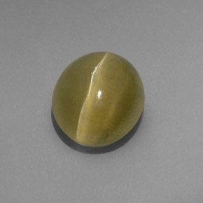 Cat's eye apatite verde natural de 4,80 ct, transparente, transparente / translúcido