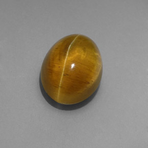 Apatita Ojo de Gato Dorado verdoso natural de 4.85 ct, Transparente, Transparente / Translúcido