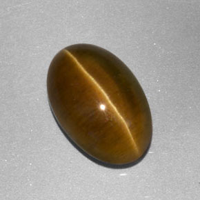 Cat's eye apatite amarillo natural de 3,86 ct, transparente, transparente / translúcido