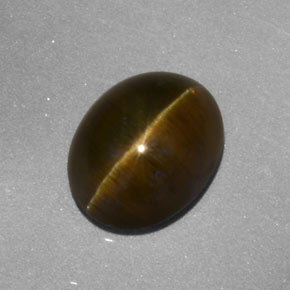 Apatita ojo de gato amarillo natural de 3,34 ct, transparente, transparente / translúcido