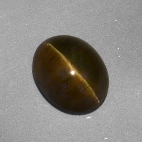 Apatita ojo de gato amarillo natural de 3,34 ct, transparente, transparente / translúcido