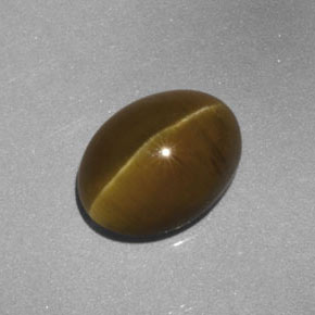 Cat's eye apatite amarillo natural de 3,52 ct, transparente, transparente / translúcido