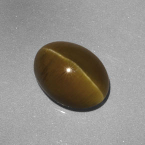 Cat's eye apatite amarillo natural de 3,52 ct, transparente, transparente / translúcido
