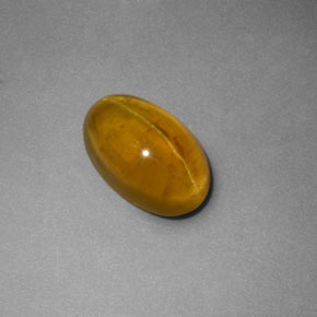 Apatita Ojo de Gato Dorado verdoso natural de 2.52 ct, Transparente, Transparente / Translúcido