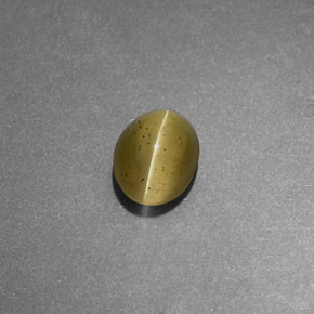 Apatita Ojo de Gato Verde dorado natural de 1.11 ct, Transparente, Transparente / Translúcido