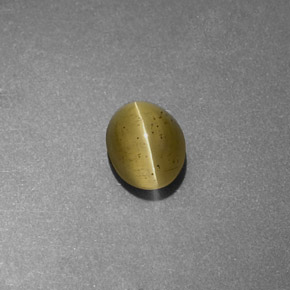 Apatita Ojo de Gato Verde dorado natural de 1.11 ct, Transparente, Transparente / Translúcido