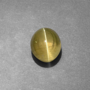 Apatita Ojo de Gato Verde dorado natural de 1.82 ct, Transparente, Transparente / Translúcido