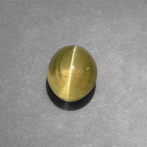 Apatita Ojo de Gato Verde dorado natural de 1.82 ct, Transparente, Transparente / Translúcido