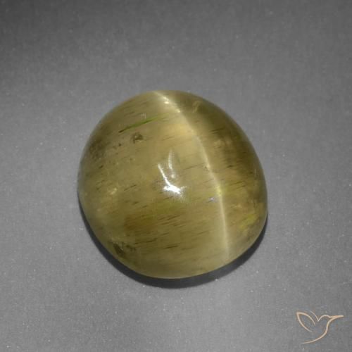 9.42ct Natural Amarillo neutral Apatita Ojo de Gato, Ovalada, Translúcido