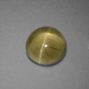 Cat's eye apatite verde natural de 3,69 ct, corte redondo, translúcido