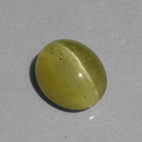 Apatita Ojo de Gato Verde dorado natural de 4.65 ct, Corte Óvalo, Translúcido