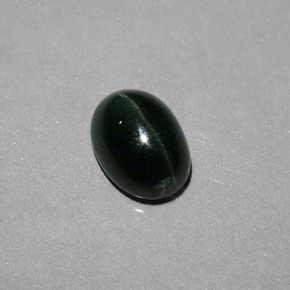 Apatita ojo de gato verde natural de 3,27 ct, corte óvalo, translúcido
