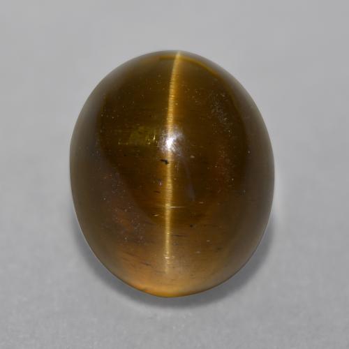 Cat's eye apatite marrón natural de 7,22 ct, corte óvalo, translúcido