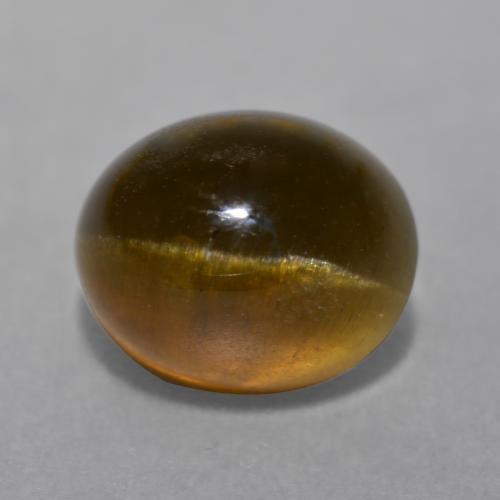 Cat's eye apatite marrón natural de 7,22 ct, corte óvalo, translúcido