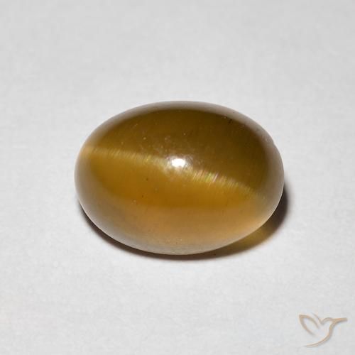 1.94ct Natural Marrón cálido Apatita Ojo de Gato, Ovalada, Translúcido