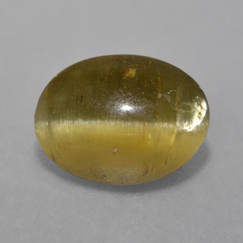 Apatita Ojo de Gato Marrón cálido natural de 3.40 ct, Corte Óvalo, Translúcido