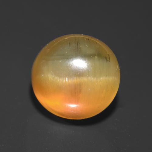 Apatita Ojo de Gato Marrón-oro natural de 2.18 ct, Corte Redondo, Translúcido