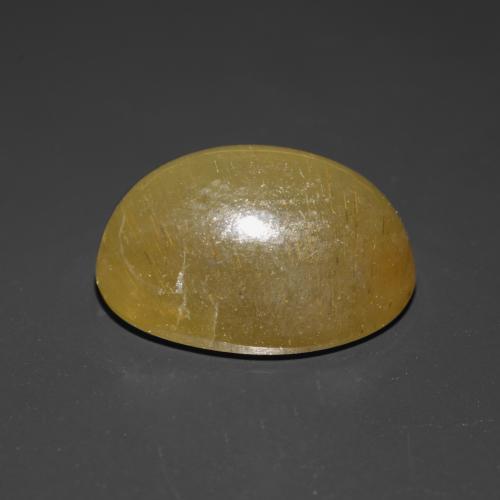 Apatita Ojo de Gato Marrón amarillento natural de 5.08 ct, Corte Óvalo, Translúcido
