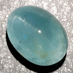 Aguamarina ojo de gato Verde-azul natural de 15.56 ct, Transparente, Transparente / Translúcido