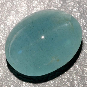 Cat's eye aquamarine verde natural de 11,04 ct, transparente, transparente / translúcido