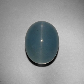 Cat's eye aquamarine verde natural de 11,25 ct, corte óvalo, translúcido