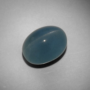 Cat's eye aquamarine verde natural de 11,25 ct, corte óvalo, translúcido