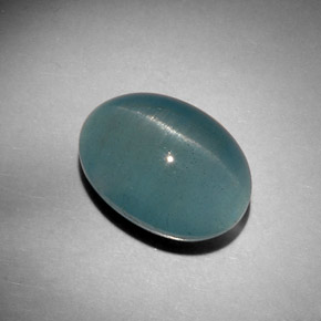 Cat's eye aquamarine verde natural de 12,46 ct, corte óvalo, translúcido