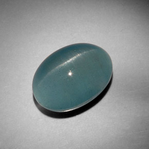 Cat's eye aquamarine verde natural de 12,46 ct, corte óvalo, translúcido