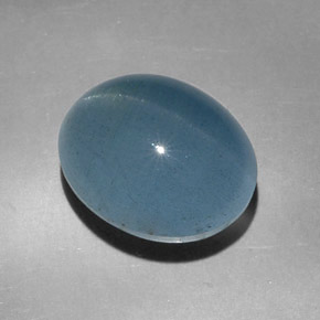 Aguamarina ojo de gato Verde-azul natural de 13.56 ct, Corte Óvalo, Translúcido