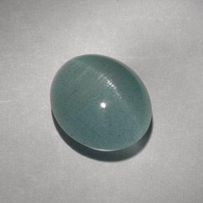 Cat's eye aquamarine verde natural de 8,31 ct, transparente, transparente / translúcido