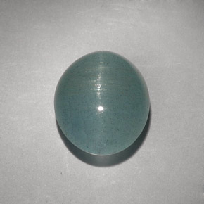 Cat's eye aquamarine verde natural de 8,31 ct, transparente, transparente / translúcido