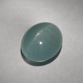 Cat's eye aquamarine verde natural de 8,31 ct, transparente, transparente / translúcido