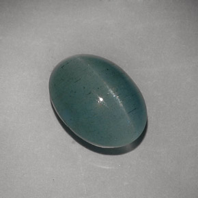 Cat's eye aquamarine verde natural de 6,79 ct, transparente, transparente / translúcido