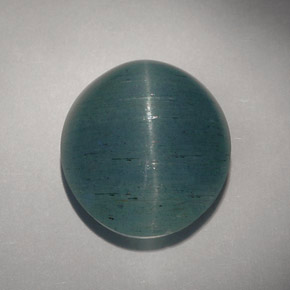 Aguamarina ojo de gato Verde-azul natural de 25.88 ct, Transparente, Transparente / Translúcido