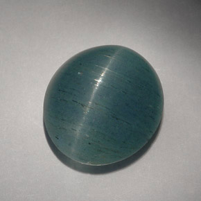 Aguamarina ojo de gato Verde-azul natural de 25.88 ct, Transparente, Transparente / Translúcido
