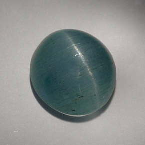 Aguamarina ojo de gato Verde-azul natural de 25.88 ct, Transparente, Transparente / Translúcido